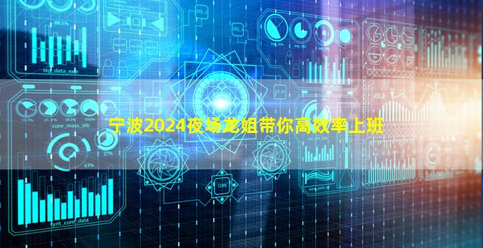 宁波2024夜场龙姐带你高效率上班